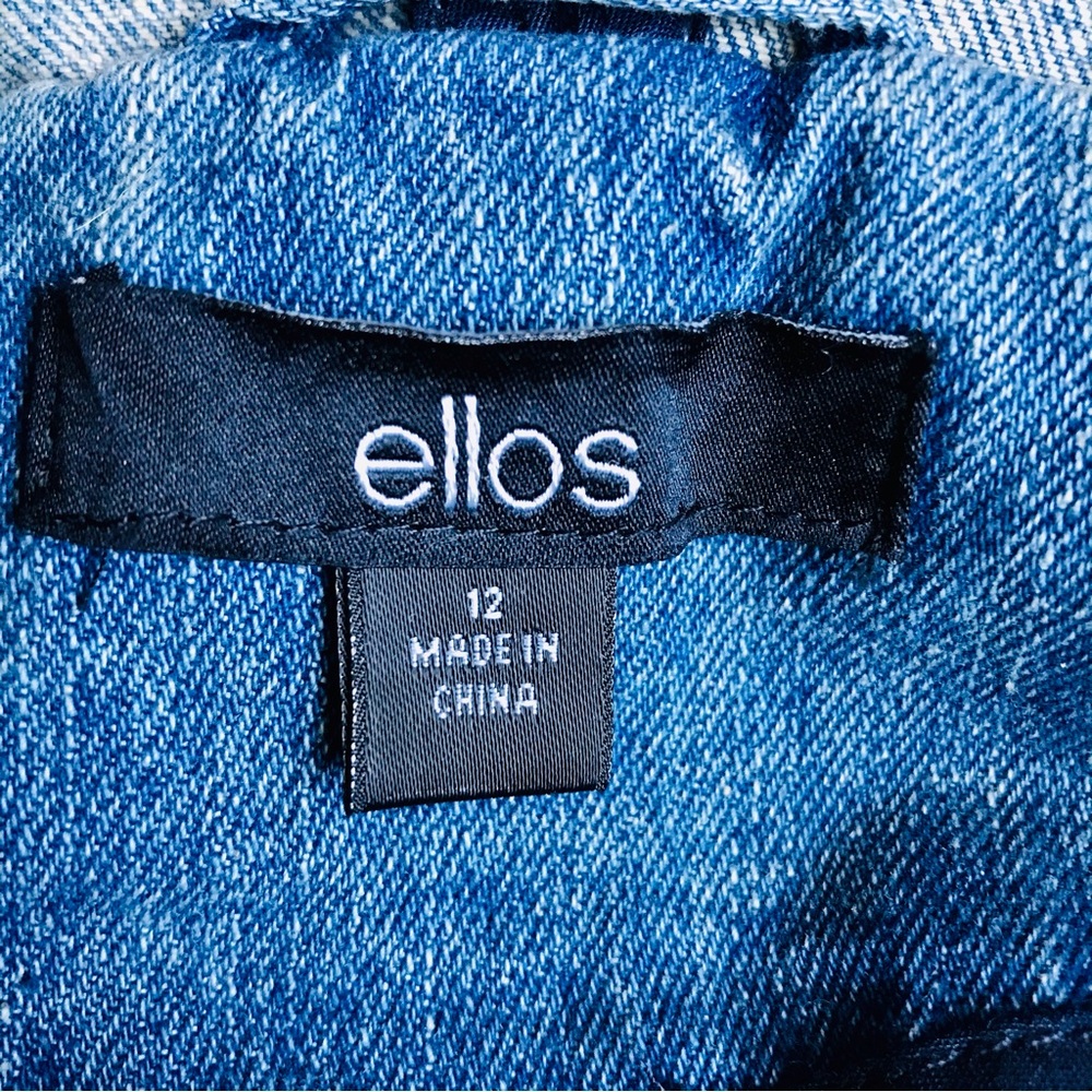 Ellos Women's Hooded‎ Anorak Denim Jacket - 12, Medium Stonewash - Picture 11 of 12